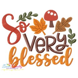 So Very Blessed Lettering Embroidery Design Pattern-3