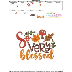 So Very Blessed Lettering Embroidery Design Pattern-5