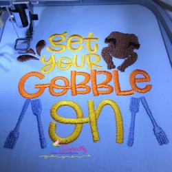 Get Your Gobble On Lettering Embroidery Design Pattern-2