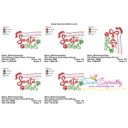 I Believe In Santa Paws Lettering Embroidery Design Pattern-2