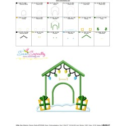 Christmas Dog House Applique Design Pattern-3