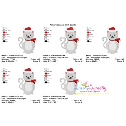 Christmas Cat Embroidery Design Pattern-3