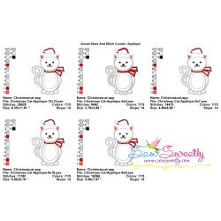 Christmas Cat Applique Design Pattern-2