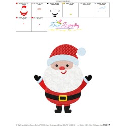 Simple Santa Embroidery Design Pattern-5