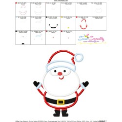 Simple Santa Applique Design Pattern-3