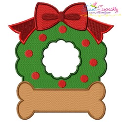 Christmas Wreath Bone Embroidery Design Pattern-2