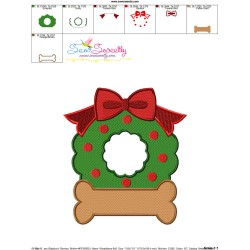 Christmas Wreath Bone Embroidery Design Pattern-4