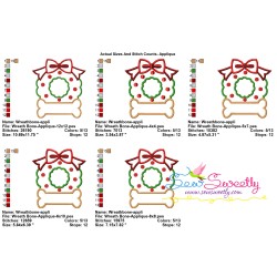 Christmas Wreath Bone Applique Design Pattern-2