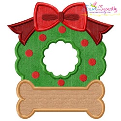 Christmas Wreath Bone Applique Design Pattern-1