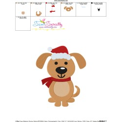 Christmas Dog Embroidery Design Pattern-4