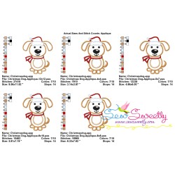Christmas Dog Applique Design Pattern-2