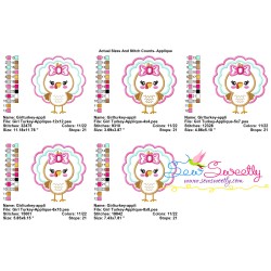 Girl Turkey Applique Design Pattern-3
