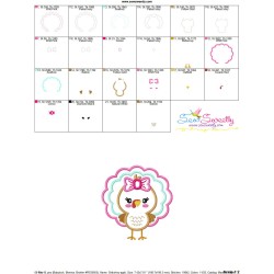 Girl Turkey Applique Design Pattern-4