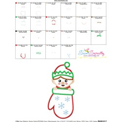 Elf Stocking Peeker Applique Design Pattern-3