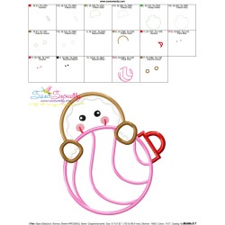 Gingerbread Peeker Applique Design Pattern-3