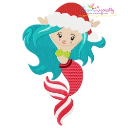 Christmas Mermaid-2 Embroidery Design Pattern-4