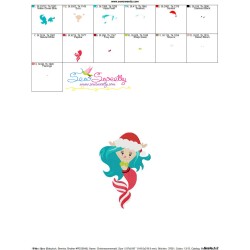 Christmas Mermaid-2 Embroidery Design Pattern-6