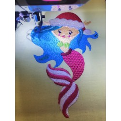 Christmas Mermaid-2 Embroidery Design Pattern-3