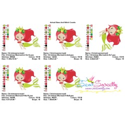 Christmas Mermaid-4 Embroidery Design Pattern-4