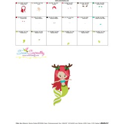Christmas Mermaid-3 Embroidery Design Pattern-4