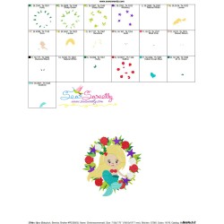 Christmas Mermaid Wreath Embroidery Design Pattern-3