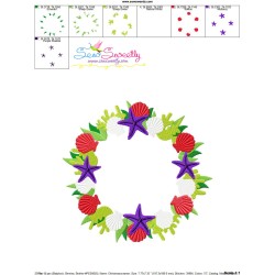 Christmas Ocean Wreath Embroidery Design Pattern-3