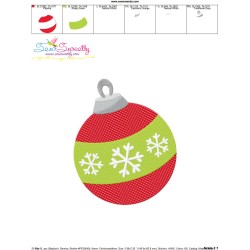 Christmas Ball Ornament Embroidery Design Pattern-3