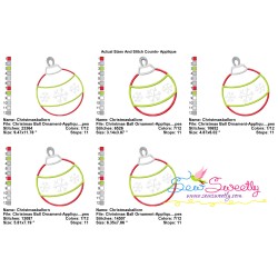 Christmas Ball Ornament Applique Design Pattern-2