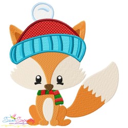 Woodland Christmas Fox Embroidery Design Pattern-3