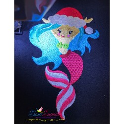 Christmas Mermaid-2 Embroidery Design Pattern-2
