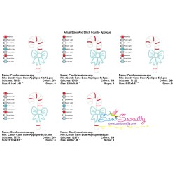 Candy Cane Bow Applique Design Pattern-2