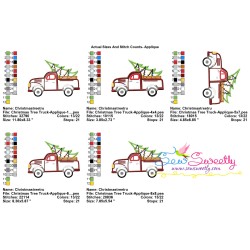 Christmas Tree Truck Applique Design Pattern-2