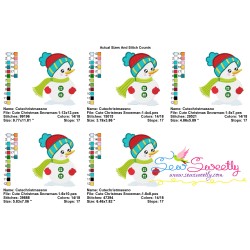 Cute Christmas Snowman-1 Embroidery Design Pattern-2