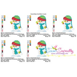 Cute Christmas Snowman-2 Embroidery Design Pattern-2