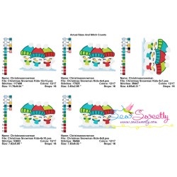 Christmas Snowman Kids Embroidery Design Pattern-2