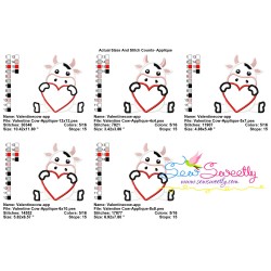 Valentine Cow Applique Design Pattern-2