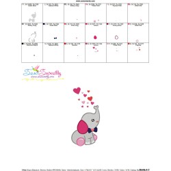 Valentine Elephant Baby Boy Embroidery Design Pattern-3
