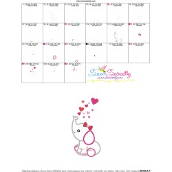 Valentine Elephant Baby Girl Applique Design Pattern-3