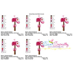 Valentine's Letterbox Embroidery Design Pattern-2