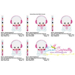 Free Valentine Baby Snowman Embroidery Design Pattern-2
