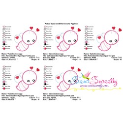 Valentine Bee Applique Design Pattern-2