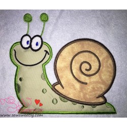 Smiling Snail Applique Design Pattern-1