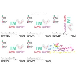 I'm Some Bunny Lettering Embroidery Design Pattern-2