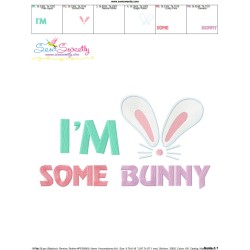 I'm Some Bunny Lettering Embroidery Design Pattern-3