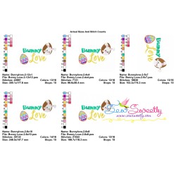 Bunny Love-2 Easter Lettering Embroidery Design Pattern-2