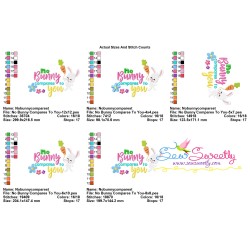 No Bunny Compares To You Easter Lettering Embroidery Design Pattern-2