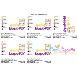 Hippity Hoppity-2 Easter Lettering Embroidery Design Pattern-2