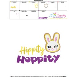 Hippity Hoppity-2 Easter Lettering Embroidery Design Pattern-3