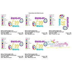 Easter Egg Hunt Lettering Embroidery Design Pattern-2