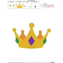 Golden Crown Embroidery Design Pattern-3
